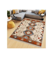 Rovigo Home Dijital Baskı Yıkanabilir Kaymaz Taban Salon Halısı RVG0507 (Kırmızı)