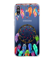 PrintiFy Samsung Galaxy M30 ile Uyumlu 1mm Slim Fit Nazar Boncuğu 6 Baskılı Şeffaf  Kılıf