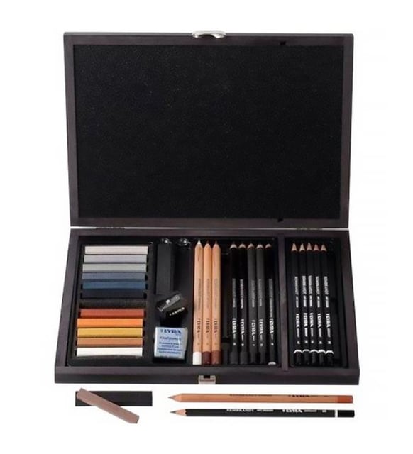Seti Draw Lyra Drawing 31 Parça Çizim Seti Ahşap Kutulu