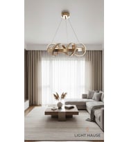 LİGHT HOUSE 6 lı Yıldız Model Salon Avizesi (Kirli Bakır)