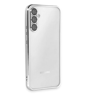 Durukar® Samsung Galaxy A54 5G Kılıf Lensli Silikon - Gümüş