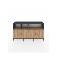 Hyperion Konsol 6 Raflı 4 Kapaklı 176x44x99 Antrasit-Çam