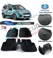 Fiat Fiorino Havuzlu 3D Paspas Niken Siyah 2007 Sonrası