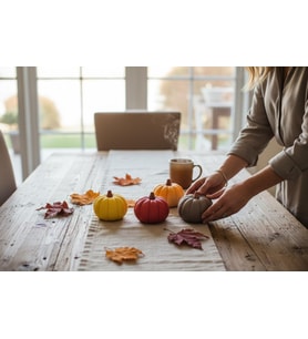 Mumelia Candles Kabak Figürlü - Doğal Soya Dekoratif Mum - Büyük Boy