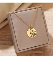 Kişiye Özel 925 Ayar Gümüş Dünya Kolye (Gold)