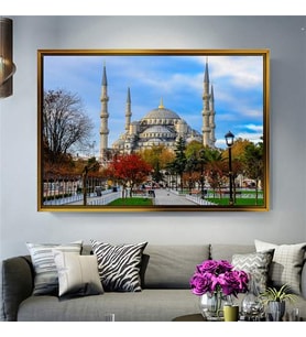 Altın Çerçeveli dekoratif tablo l955 (Gold)