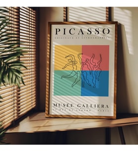 Tanıtım Picasso Çerçevesiz Poster, Modern Dekoratif Çerçevesiz Poster, Tablo, Picasso-7, 40 x 50