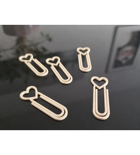 3D Baskı Kalp Figürlü Ataç - 10lu Set - Bej