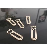 3D Baskı Kalp Figürlü Ataç - 10lu Set - Bej