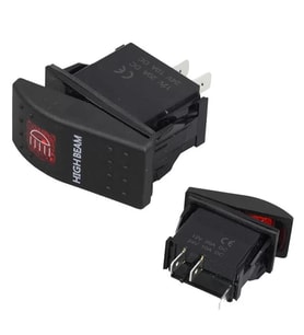 Projektör Sembollü Işıklı 3 Pinli On-Off 12-24V Marin Switch