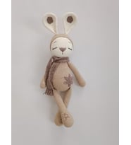 Sütlü Kahve Uykucu Tavşan Uyku Arkadaşı Amigurumi Organik Oyuncak