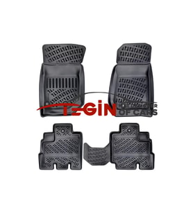 Jeep Wrangler Unlimited JK 4-Kapı 2014 3D Havuzlu Paspas Siyah