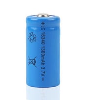 16340 CR123A 1300mAh 3.7V Li-on Şarjlı Pil 500-800 Cycle