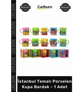 Özel Üretim Şehir Tasarım Hediye Kalite Seramik Kahve İstanbul Temalı Porselen Kupa Bardak 1 Adet