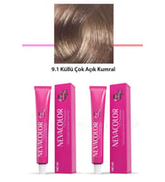 2 li Set Premium 9.1 Küllü Çok Açık Kumral - Kalıcı Krem Saç Boyası 2 X 50 g Tüp