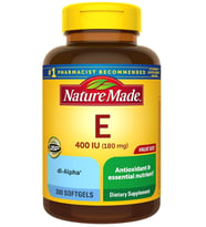 Nature Made Vıtamın E 180 mg (400 IU) dl-Alpha, Dietary Supplement for Antioxidant Support, 300 Softgels.Abd Menşei.