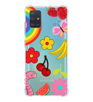 PrintiFy Samsung Galaxy A51 Uyumlu Water Color 5 Baskılı Şeffaf Köşe Korumalı Antişok Kılıf