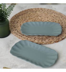 Keramika Yeşil Sirius Kayık Tabak 23 cm 2 Adet 326
