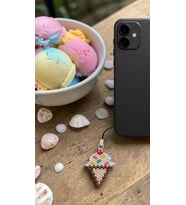 Miyuki Boncuk El Yapımı Dondurma Telefon Çarmı - Charm