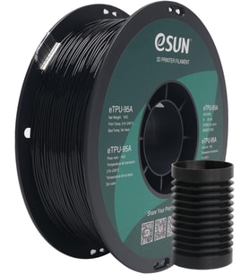 1.75mm, Esnek 3D Yazıcı Filament TPU, Boyutsal Doğruluk +/- 0.05mm, 1KG Makara (2.2 LBS) 3D Yazıcılar için 3D Baskı Filamenti, Siyah