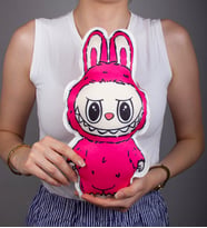 eJOYA Labubu Kumaş Bebek Yastık 116111 (Pembe)