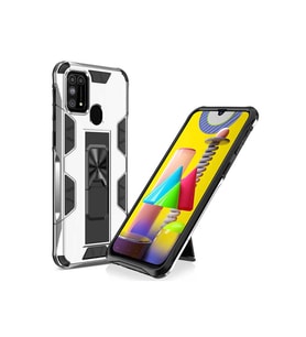 Samsung Galaxy M31 Uyumlu Kılıf Zore Volve Kapak (Gri)