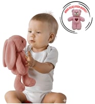 AYICIK HEDİYELİ ! Uyku Arkadaşım Uzun Kulak Bunny Peluş Tavşan 65 cm (Pembe)