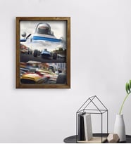 BK Gift Formula 1 Tasarımlı Doğal Masif Ahşap Çerçeveli Tablo 45x65cm-9