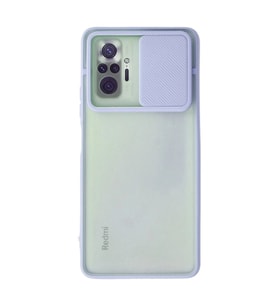 Xiaomi Redmi Note 10 Pro Kılıf Palm Buzlu Kamera Sürgülü Silikon - Lila