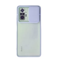 Xiaomi Redmi Note 10 Pro Kılıf Palm Buzlu Kamera Sürgülü Silikon - Lila