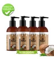 Rekze 4 Adet Hindistan Cevizi Aromalı Erotik Vücut Masaj Yağı 120 ml