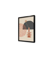 Line Art Çiçek Çerçeveli Mdf Tablo