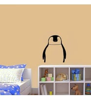 Sevimli Penguen Silüeti Dekoratif Duvar Sticker, Çıkartma