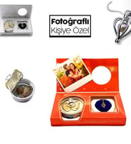 Kişiye Özel Fotoğraflı Gerçek İstiridye İçinde İnci Kolye Seti