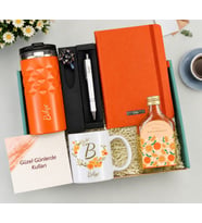 Kişiye Özel Termos & Defter & Kolonya & Kalem & Kupa Hediye Seti