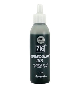 Zig Kurecolor Ink Alkol Bazlı Mürekkep 801 LIGHT GRAY 