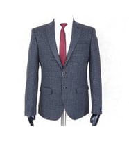 JAN CARLUCCİ Yünlü Erkek Regular Fit Mono Yaka Gri Drop 4 Tek Ceket
