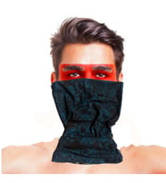 Baf Bandana Çoklu Kafatası Mavi Siyah Maske