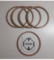 Ham Mdf Vidasız 17,5cm Çapında (1cm Eninde) 5'li Kasnak Seti