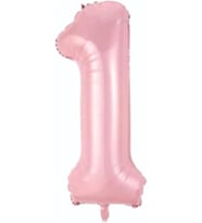 Açık Pembe Renk Rakam Folyo Balon 80 cm