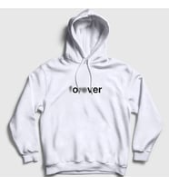 Presmono Unisex Beyaz Forever Over Kapüşonlu Sweatshirt 434961tt