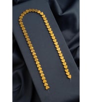 Hematit Doğal Taş Parlak Gold Kalp Kesim 8mm Dizi [AA]