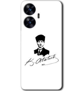 Realme C55 Kılıf HD Desen Baskılı Kılıf - Kemal Atatürk İmza
