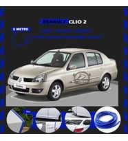 Renault Clio 2 Oto Araç Kapı Koruma Fitili 5metre Parlak Mavi Renk
