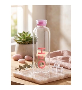 H2O Borosilikat Cam Matara 1000 ML Pembe