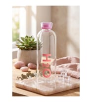 H2O Borosilikat Cam Matara 1000 ML Pembe