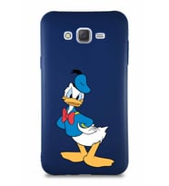 Samsung Galaxy J7 Core Soft Premier Kapak Donald Duck-D Tasarımlı Silikon Kılıf - Lacivert (Şeffaf)
