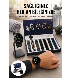 Yeni Nesil Akıllı Saat 2024 Model Uyku Ve Sağlık Takibi Bluetooth Bağlantılı Yeni Nesil