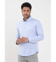 Mavi Erkek Slim Fit Düz Brent Düğmeli Yaka Uzun Kol Gömlek