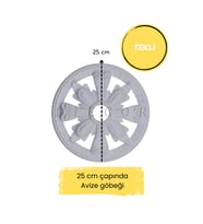 Dekoratif Boyanabilir Polimer 25 cm Avize Göbeği (Beyaz)